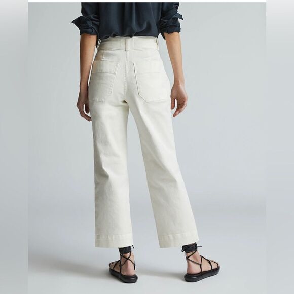 Everlane NWT High Rise Wide Leg Straight Crop Organic Cotton Minimalist Pant 14 - Picture 5 of 15